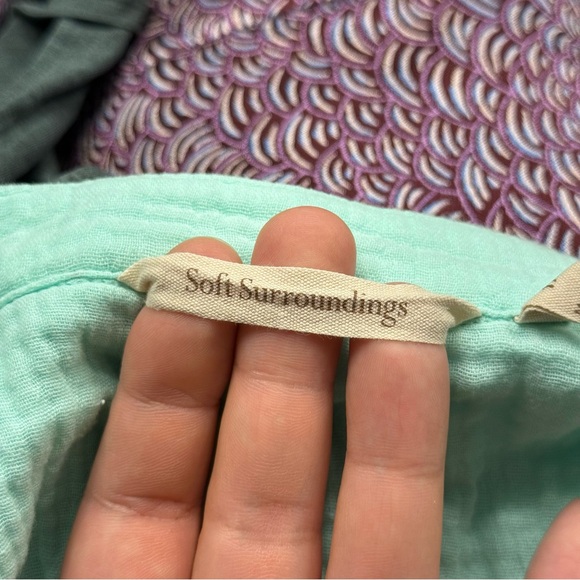 Soft‎ Surroundings Dress Laguna Solid Cotton Gauze Dress 1X Modest - Picture 6 of 7